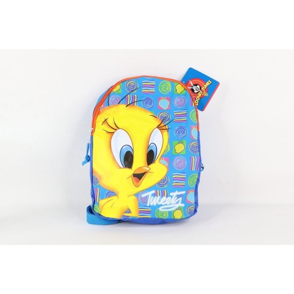 NOS Vintage Looney Tunes Tweety Bird Spell Out Mini Backpack Book Bag Childrens